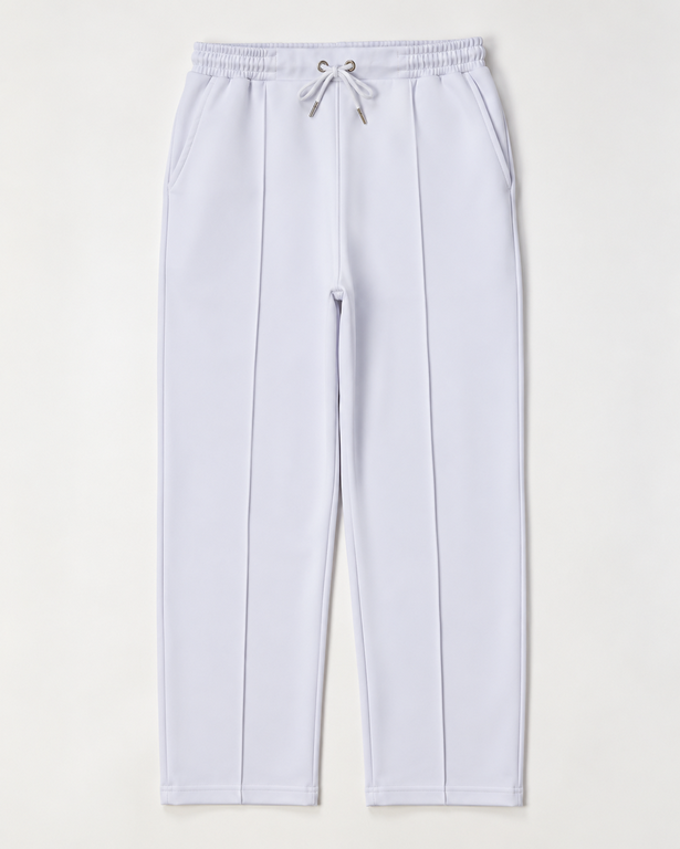 The Relaxed Pleat Trouser - White