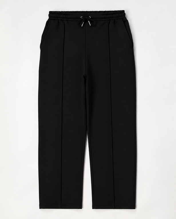 The Relaxed Pleat Trouser - Black