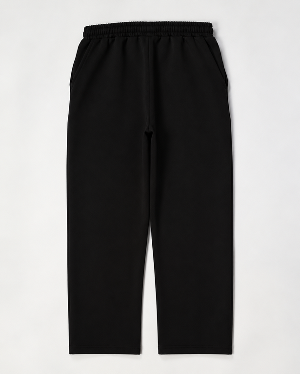 The Relaxed Pleat Trouser - Black