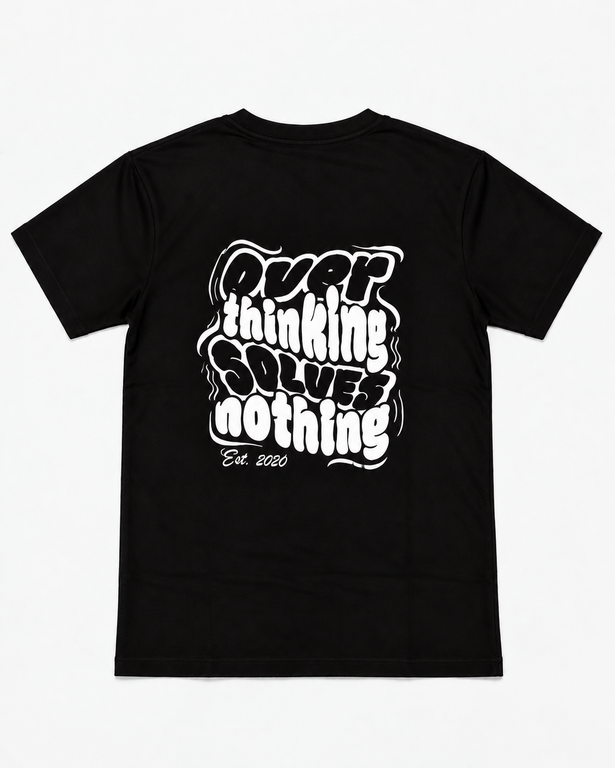 DROP SHOULDER BLACK T-SHIRT